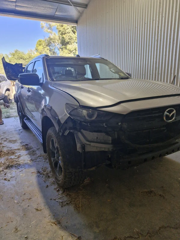 Panel beating and smash repair before - damaged vehicle
